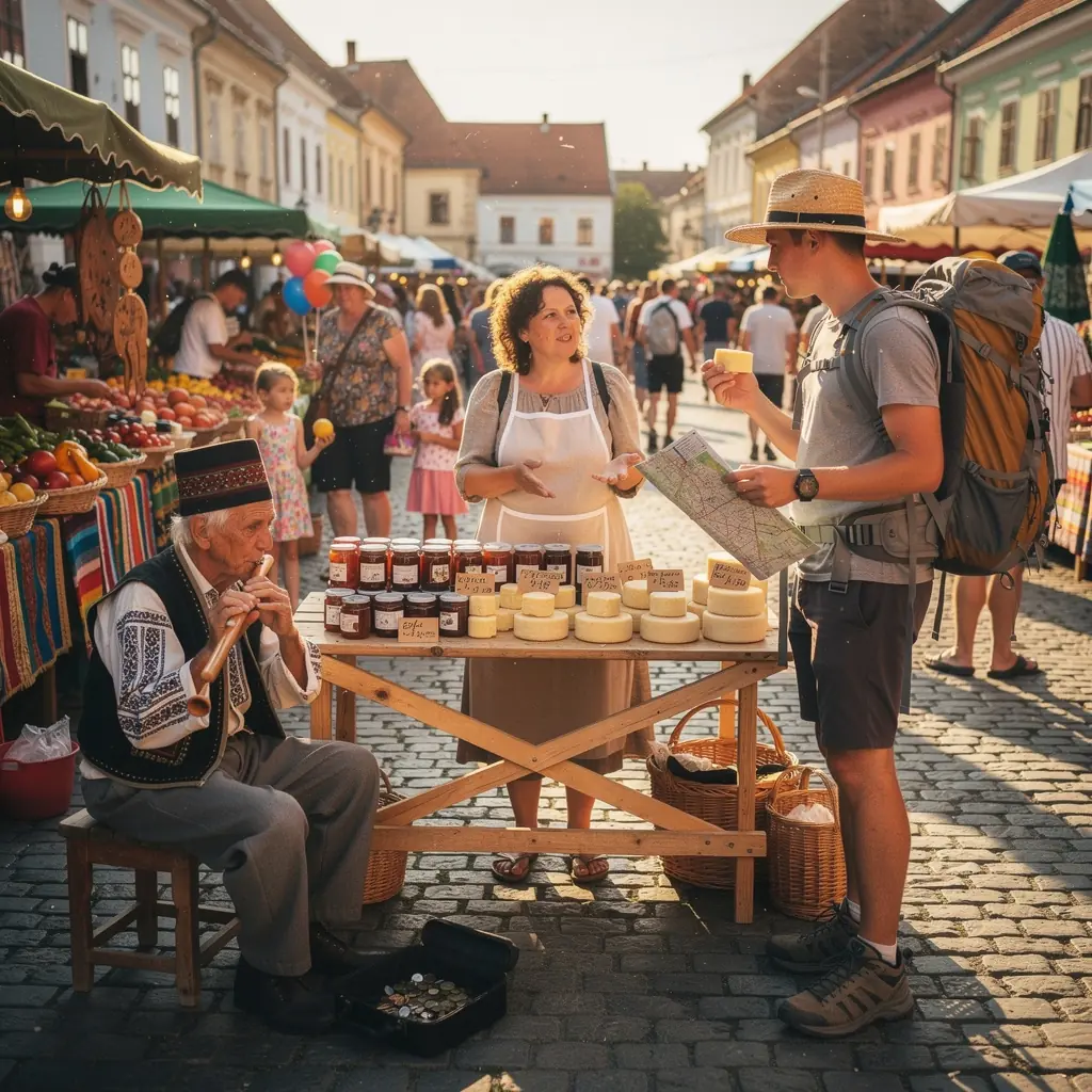 A tranquil lake reflecting the clear blue sky, with hikers enjoying the scenic surroundings in a national park.